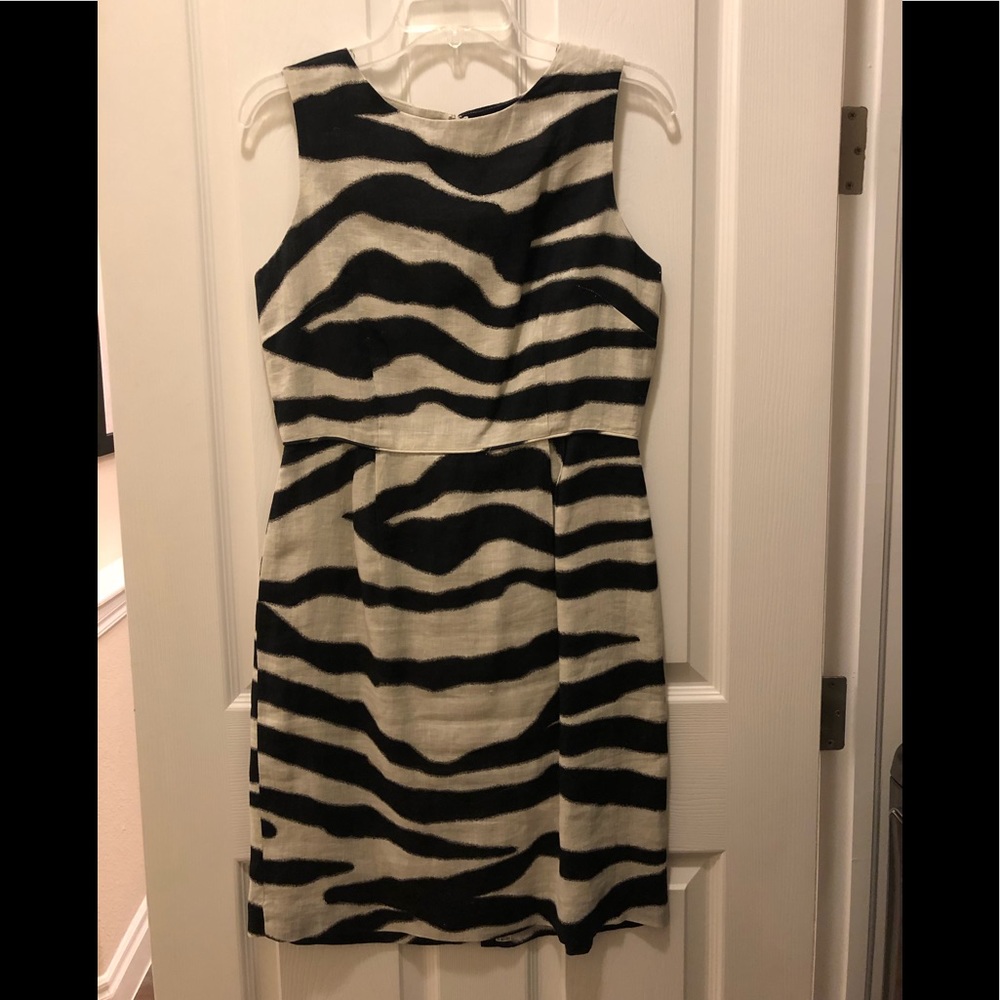 Banana Republic Zebra Linen Dress